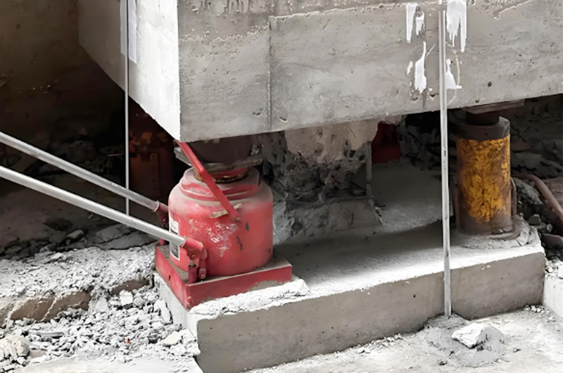 建筑出現(xiàn)下沉或傾斜加固