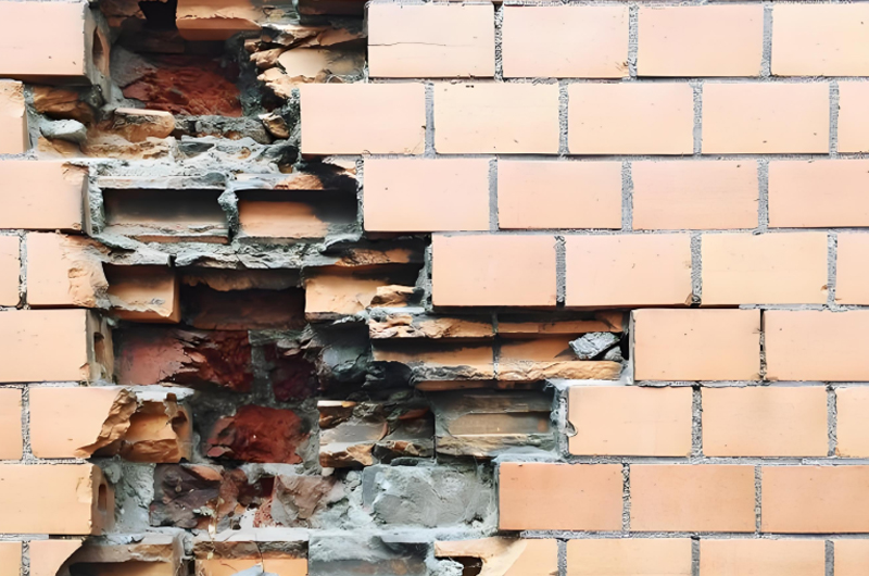 磚墻倒“八”字形裂縫