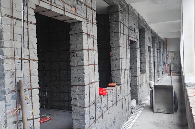 建筑加固施工過程