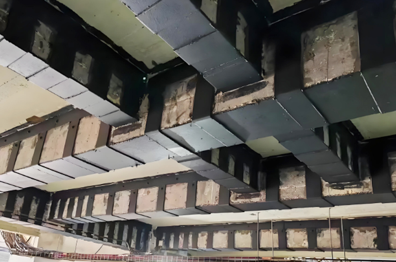 梁黏貼厚鋼板加固法